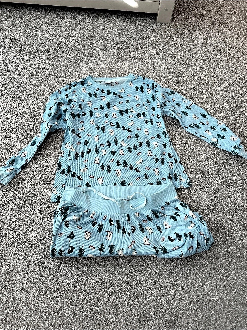 Waffle knit pajama set